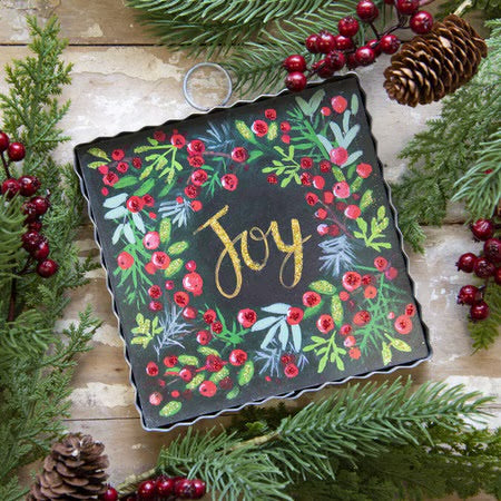 Mini "Joy" Wreath Print by The Round Top Collection