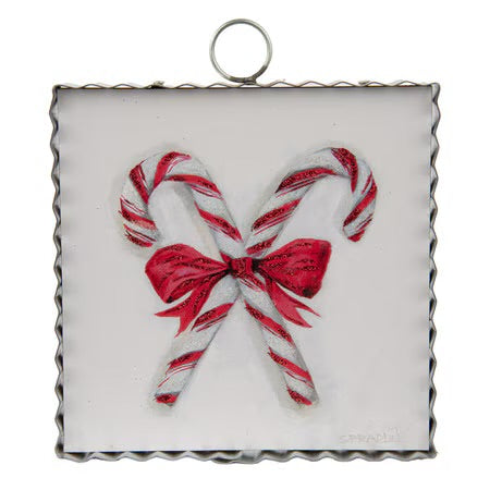 Mini CrissCross Candy Canes Print by The Round Top Collection