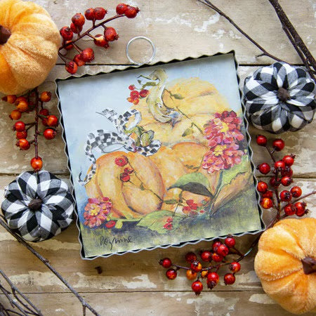 Mini Elegant Pumpkins Print by The Round Top Collection