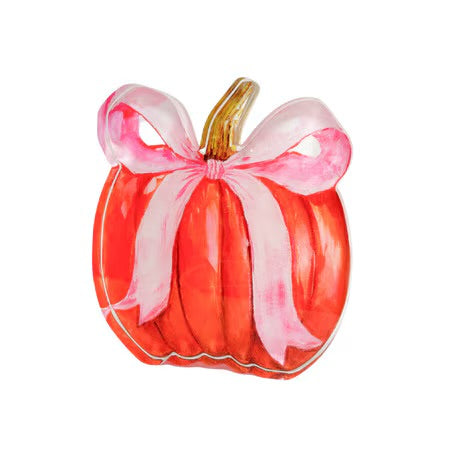 Acrylic Pink Ribbon Pumpkin by The Round Top Collection