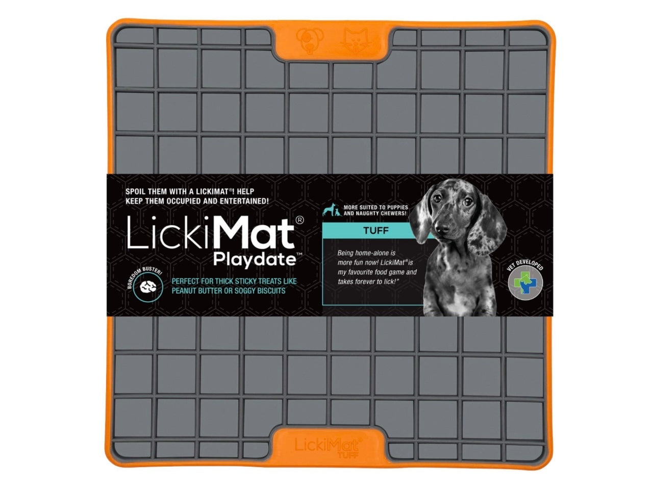 LickiMat TUFF Playdate-Orange