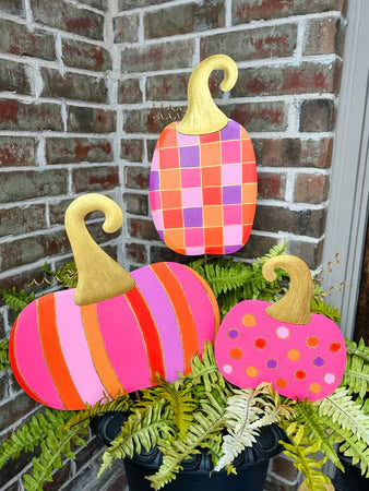 Bright Striped Pumpkin by The Round Top Collection