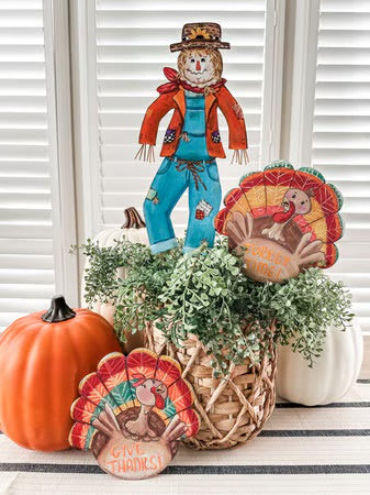 Overalls Scarecrow, Small, by The Round Top Collection
