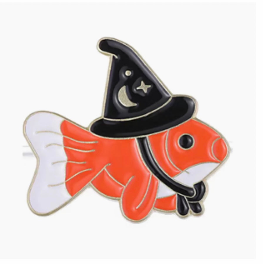 Magical Wizard Fish Enamel Pin