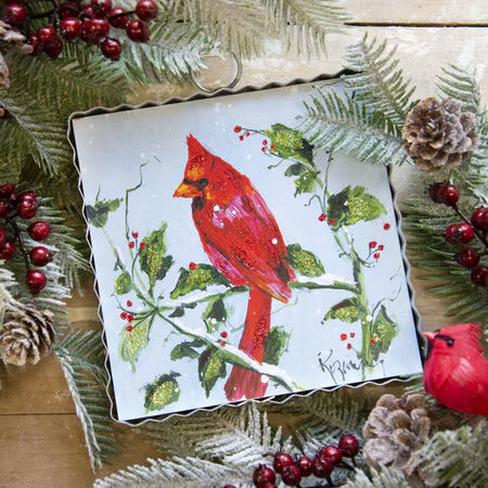 Mini Cardinal & Snowy Branch Print by The Round Top Collection