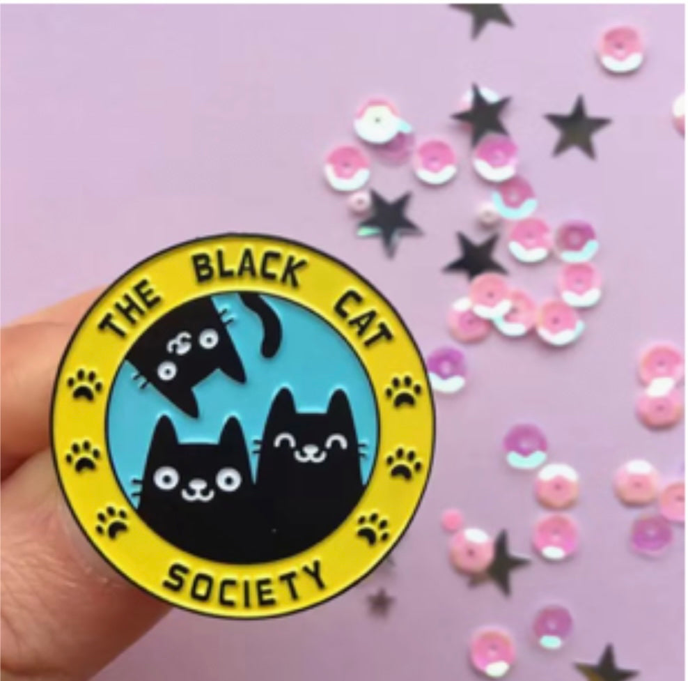 The Black Cat Society Enamel Pin