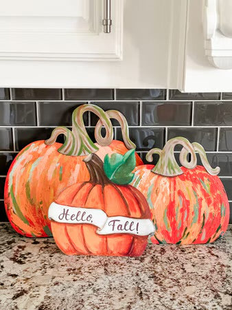 Hello Fall Banner Pumpkin by The Round Top Collection