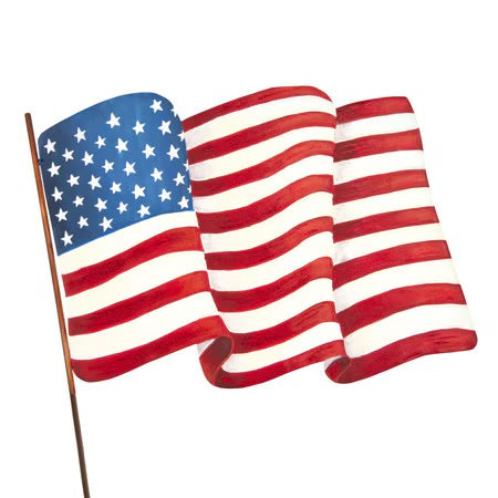Waving American Flag by The Round Top Collection