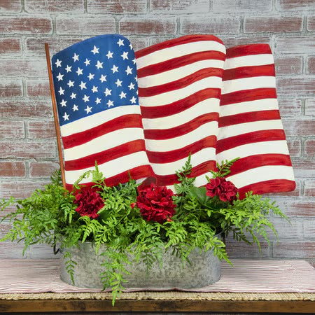 Waving American Flag by The Round Top Collection