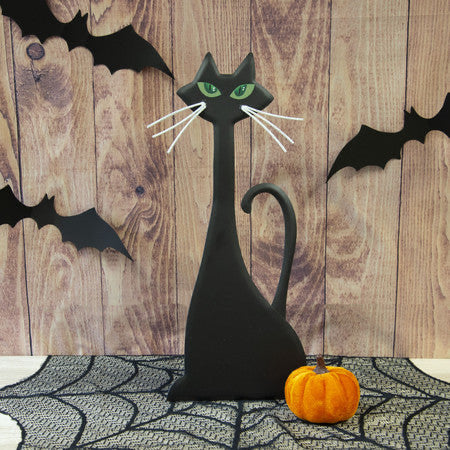 Tall Black Cat Small by The Round Top Collection