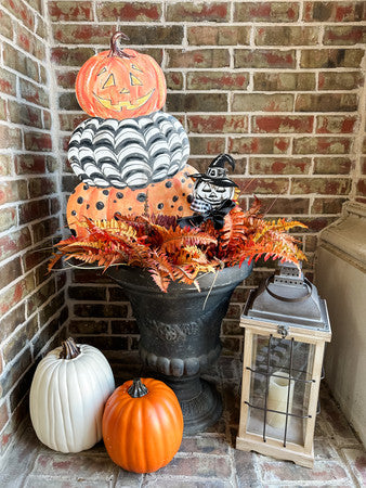 Jack-O-Lantern Topiary by The Round Top Collection