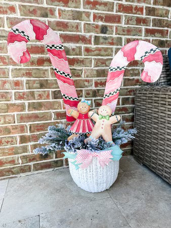 Large Gingerbread Candy Cane by The Round Top Collection