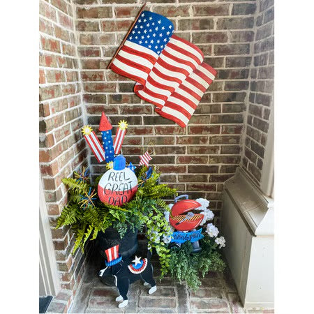 Waving American Flag by The Round Top Collection