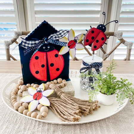 Lady Bug on Daisy Magnet by The Round Top Collection