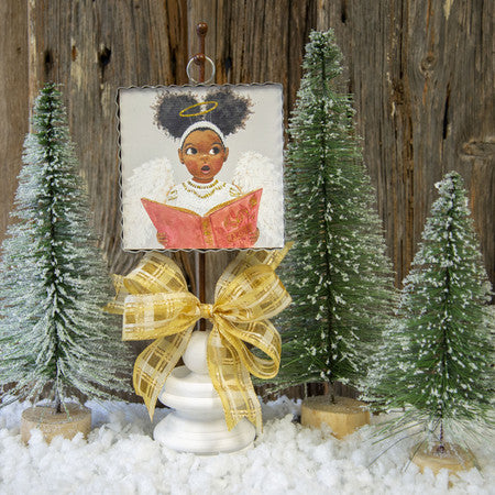 Mini Caroling Angel Print by The Round Top Collection