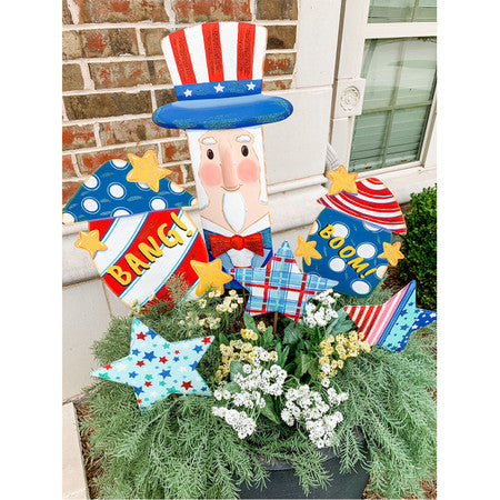 Playful Stars yard stakes