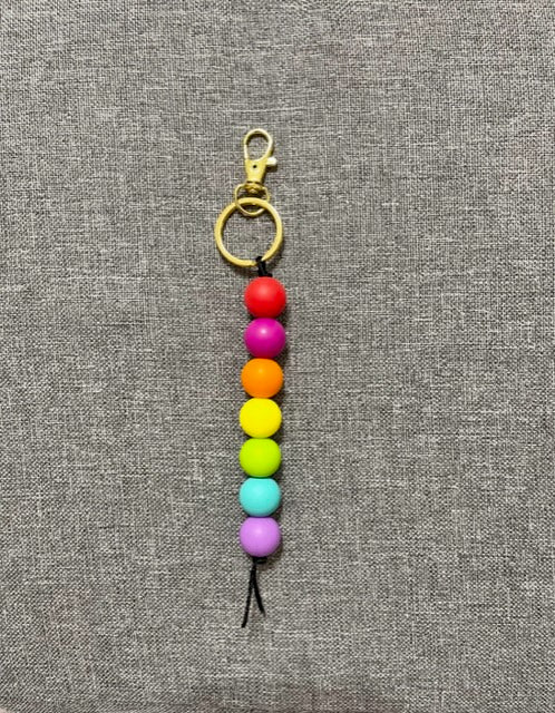 Rainbow Keychain by Lanyard Lovebirds