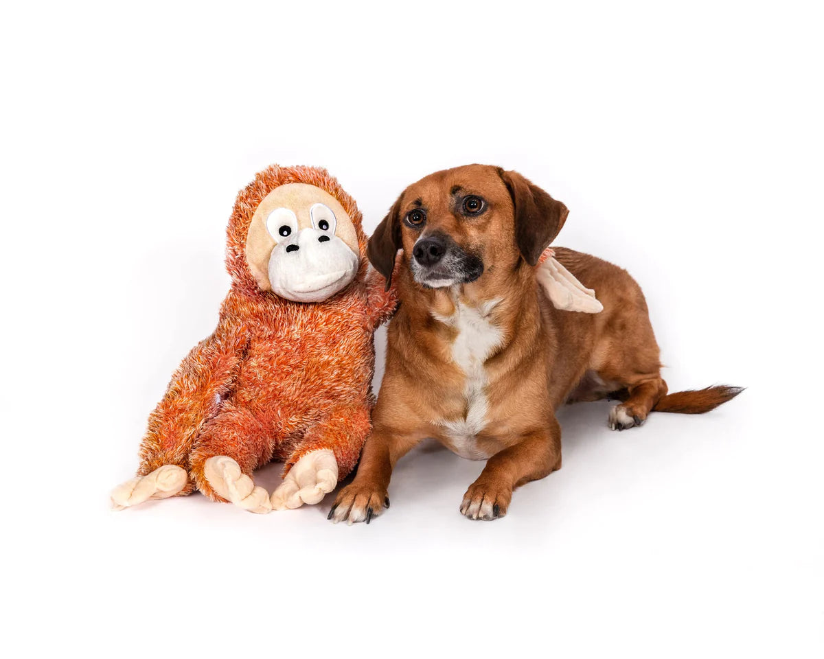 Fluffy Orangutan Plush Dog Toy