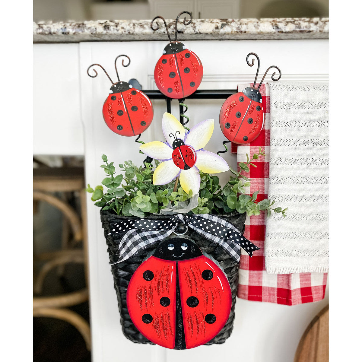 Daisy Stake with Lady Bug in the Center by The Round Top Collection