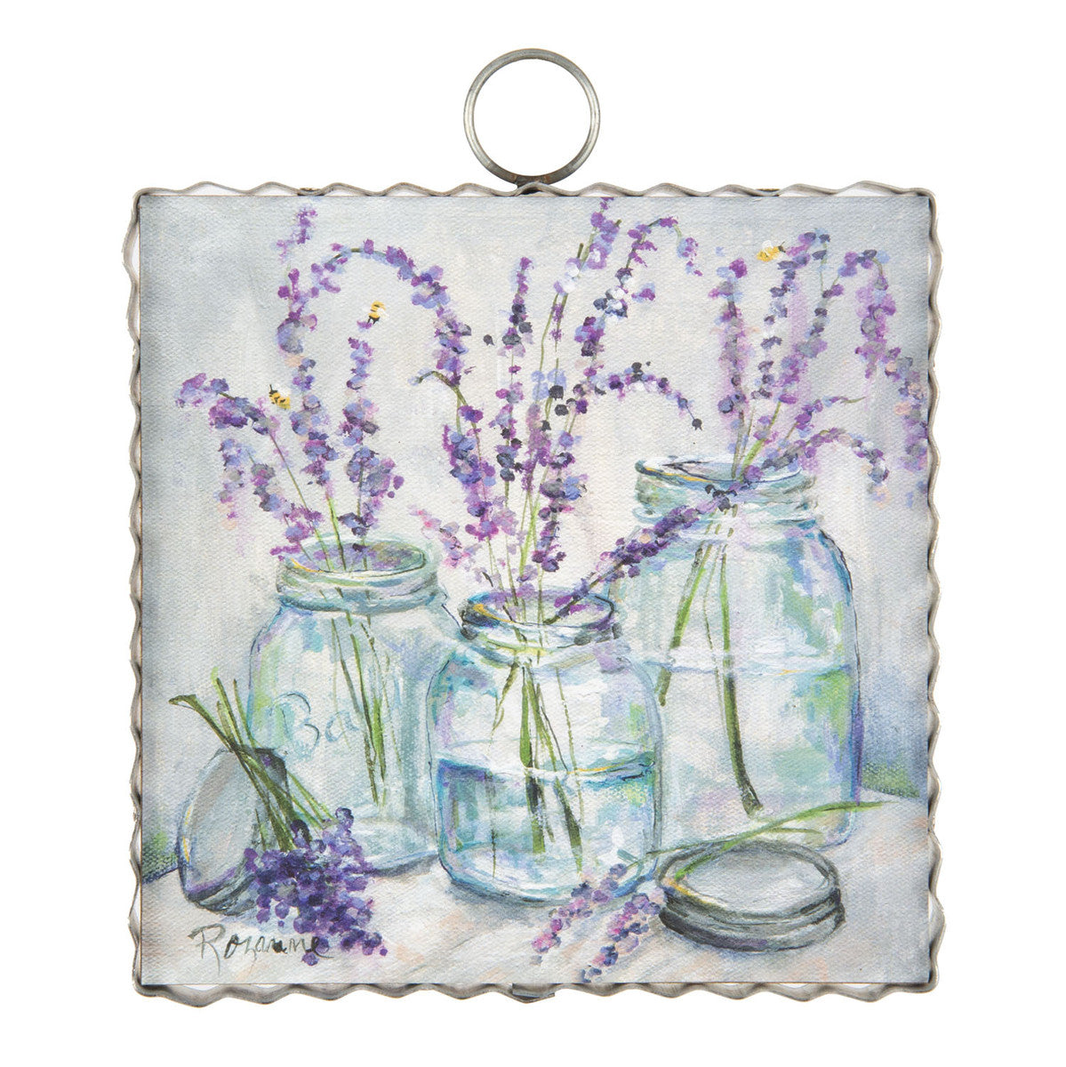 Mini Bee Lavender Print by The Round Top Collection