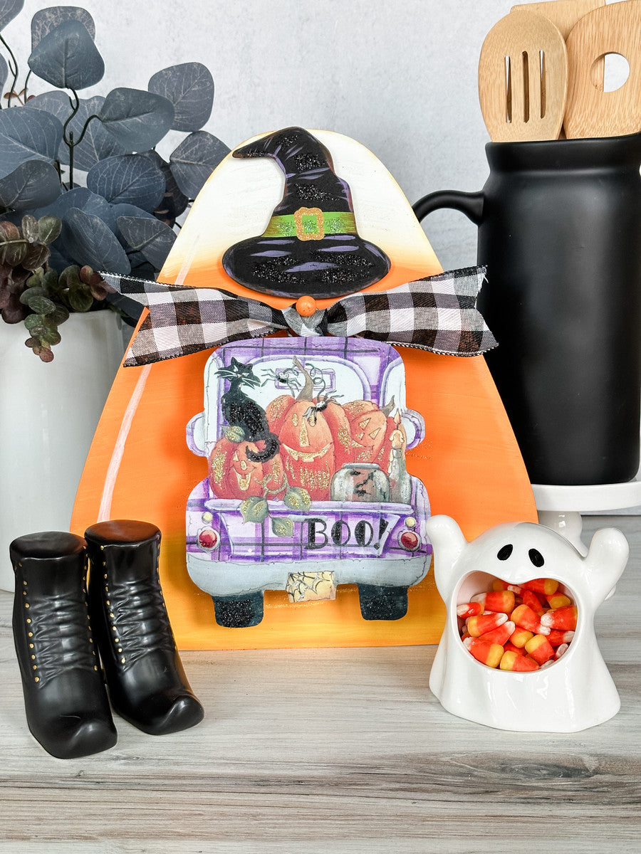 Mini "BOO" Truck Charm by The Round Top Collection