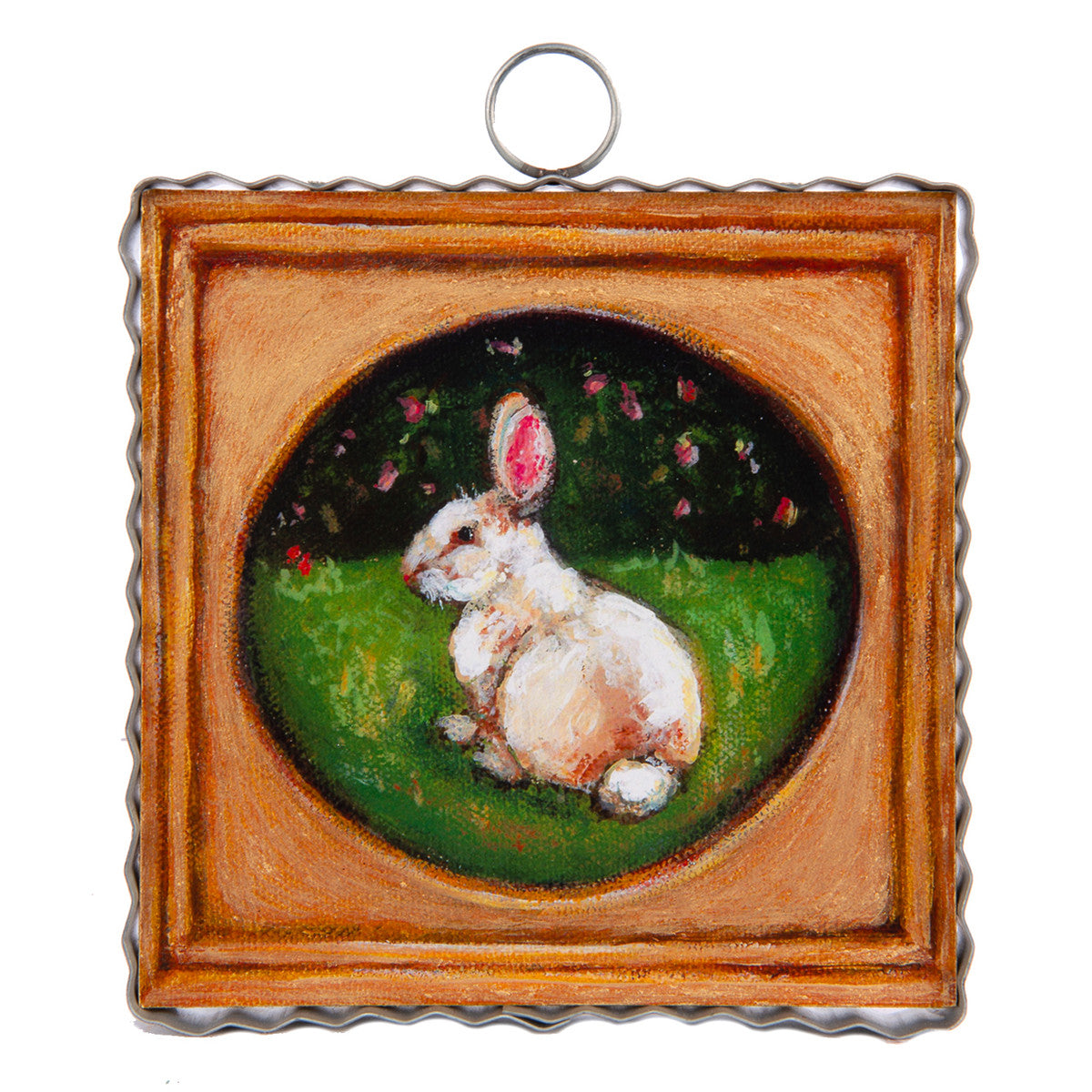 Bunny In Gold Frame Mini Print by The Round Top Collection