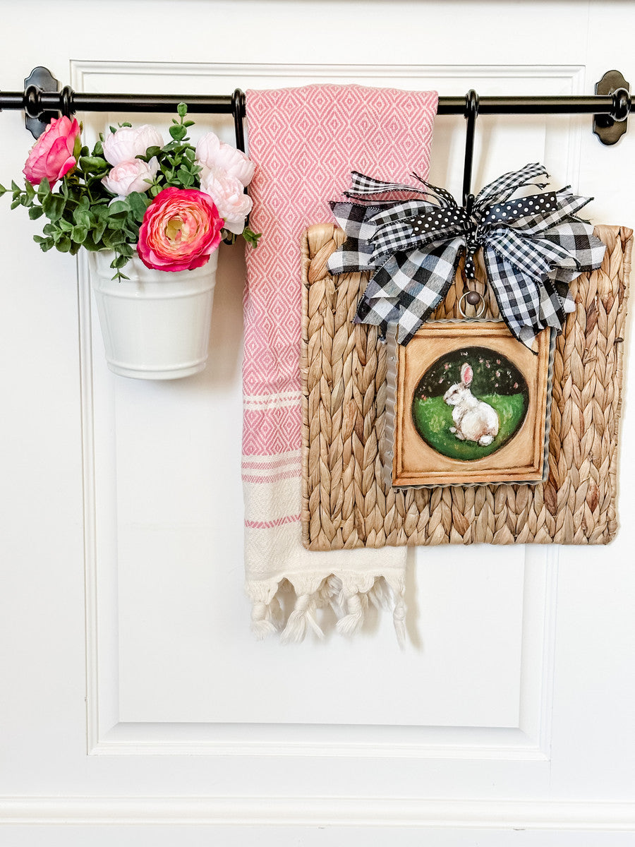 Bunny In Gold Frame Mini Print by The Round Top Collection