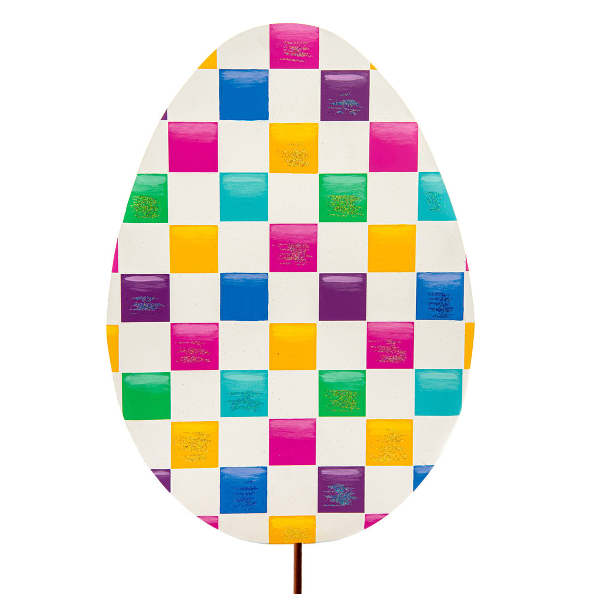 Colorful Checked Egg by The Round Top Collection