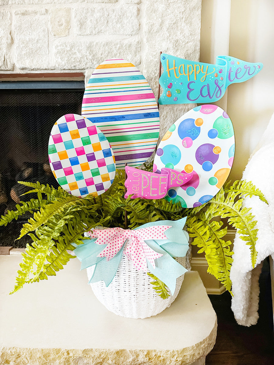 Colorful Patterned Eggs by The Round Top Collection