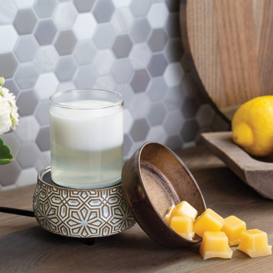 Bronze Geometric 2-In-1 Classic Candle and Wax Melts Warmer
