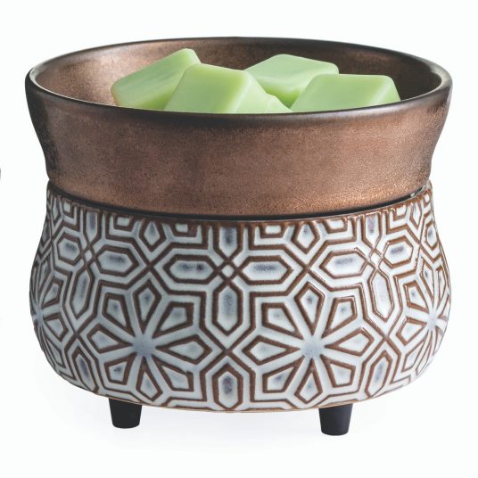 Bronze Geometric 2-In-1 Classic Candle and Wax Melts Warmer