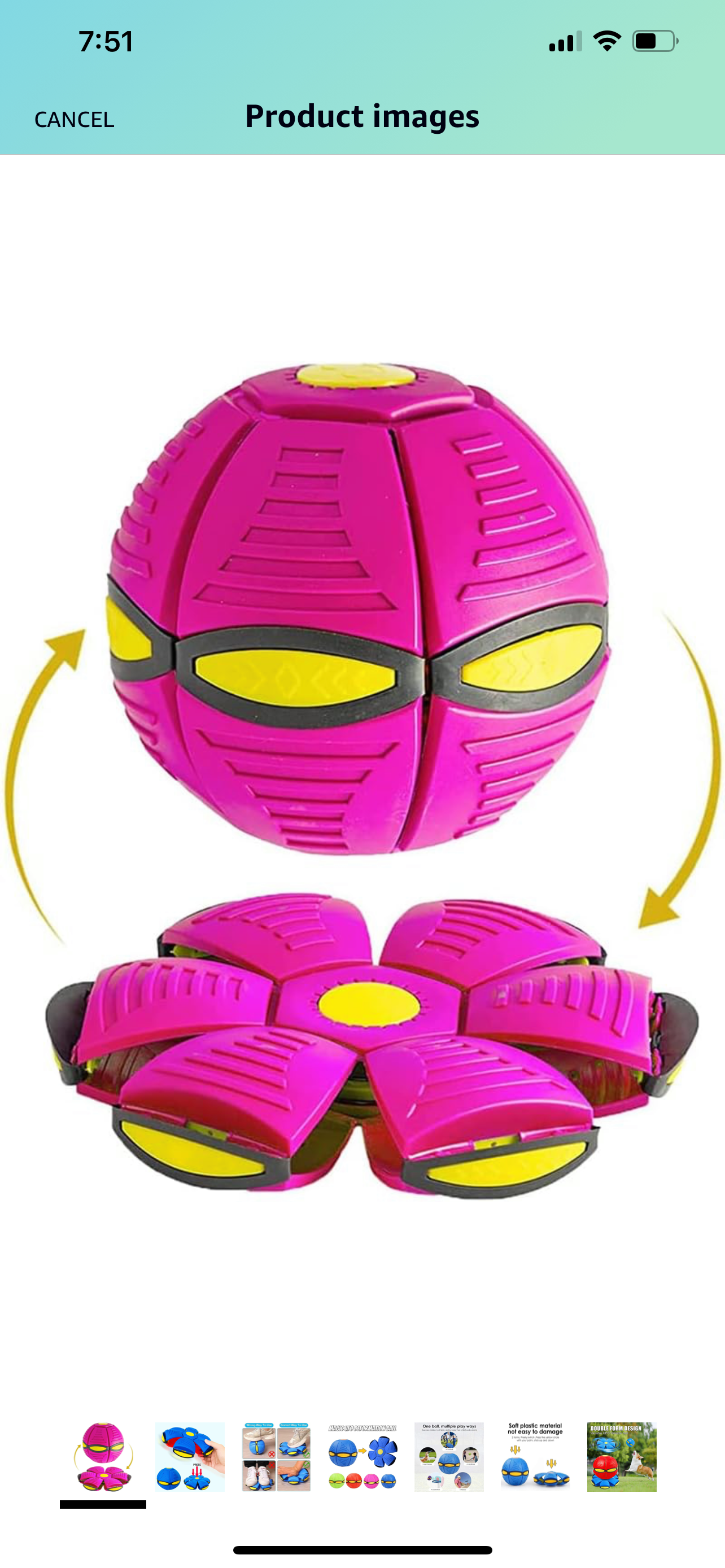 Flying Saucer Ball Dog Toy