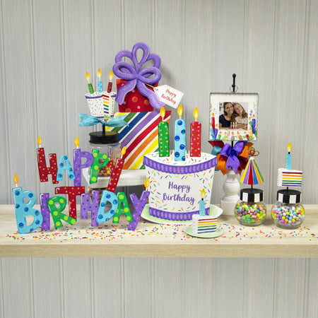 Happy Birthday Cake Decor by The Round Top Collection