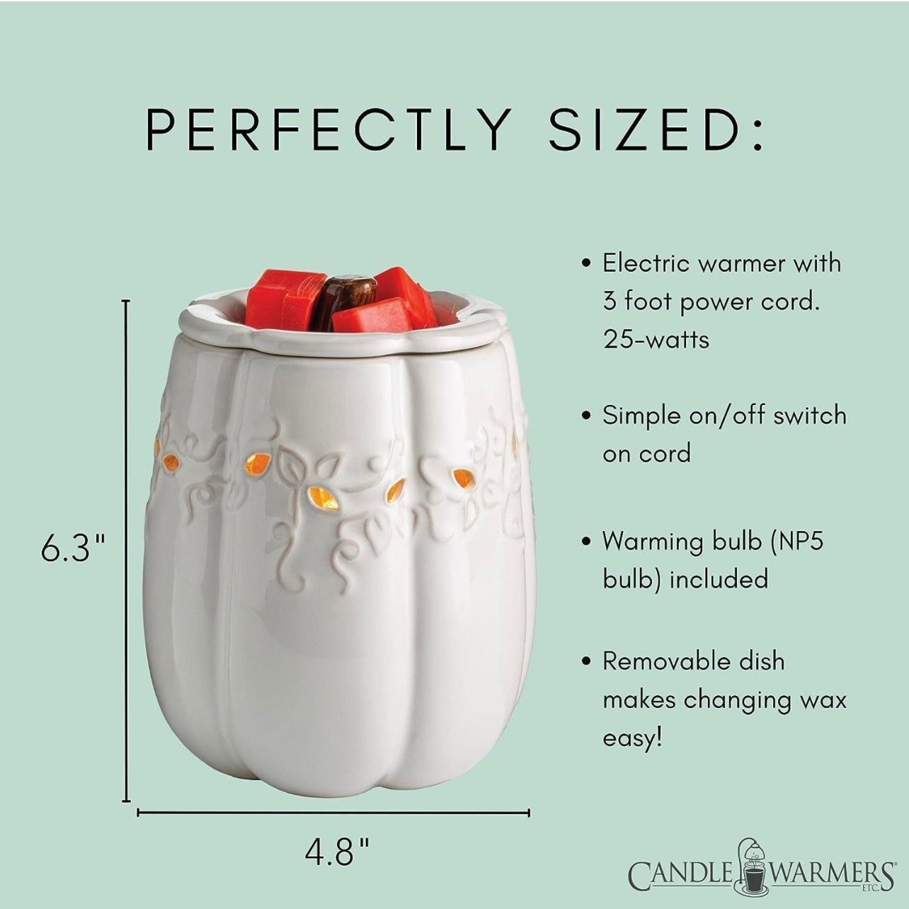 White Pumpkin Wax Melts Warmer