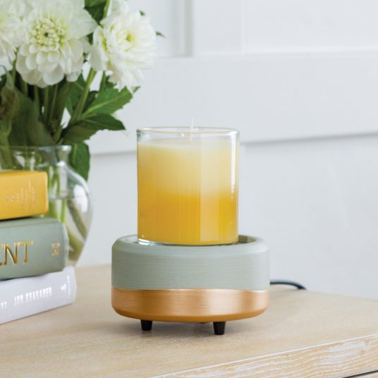 2-in-1 Candle and Wax Melts Warme in Midas color