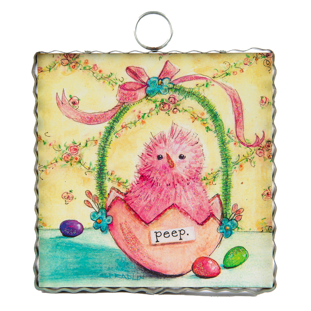 Pink Chick Mini Print by The Round Top Collection