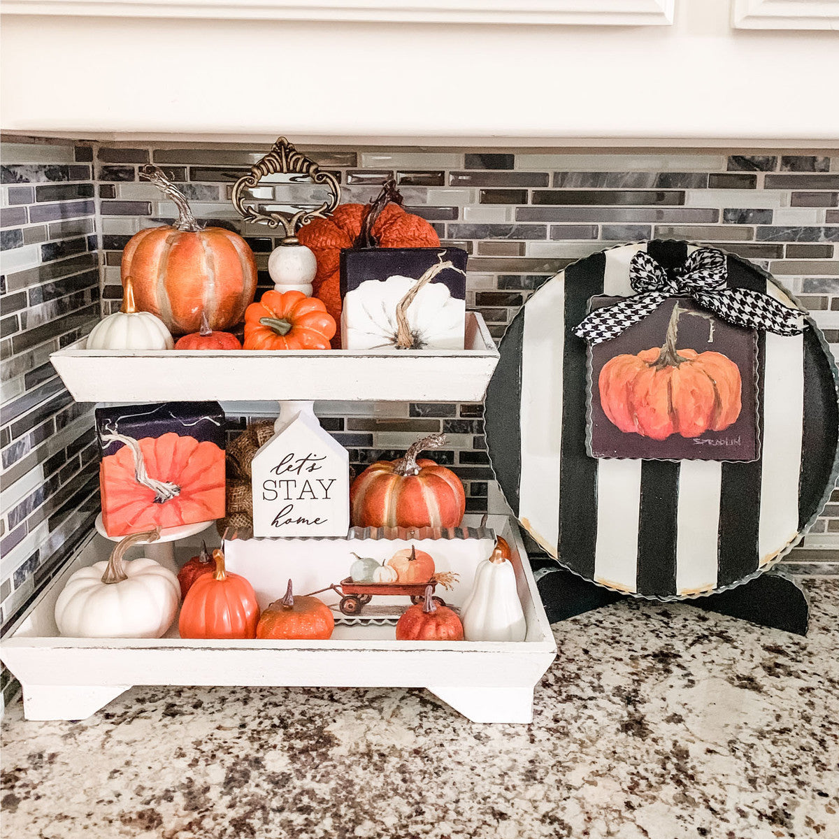 Wagon of Pumpkins Print by The Round Top Collection