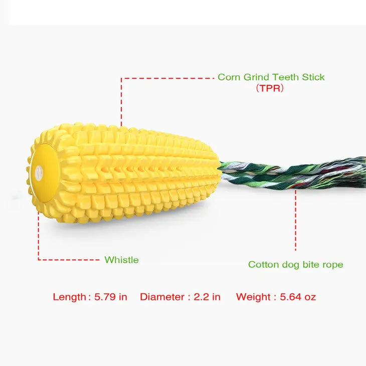 Yellow Corn Chew Toy for Dogs
