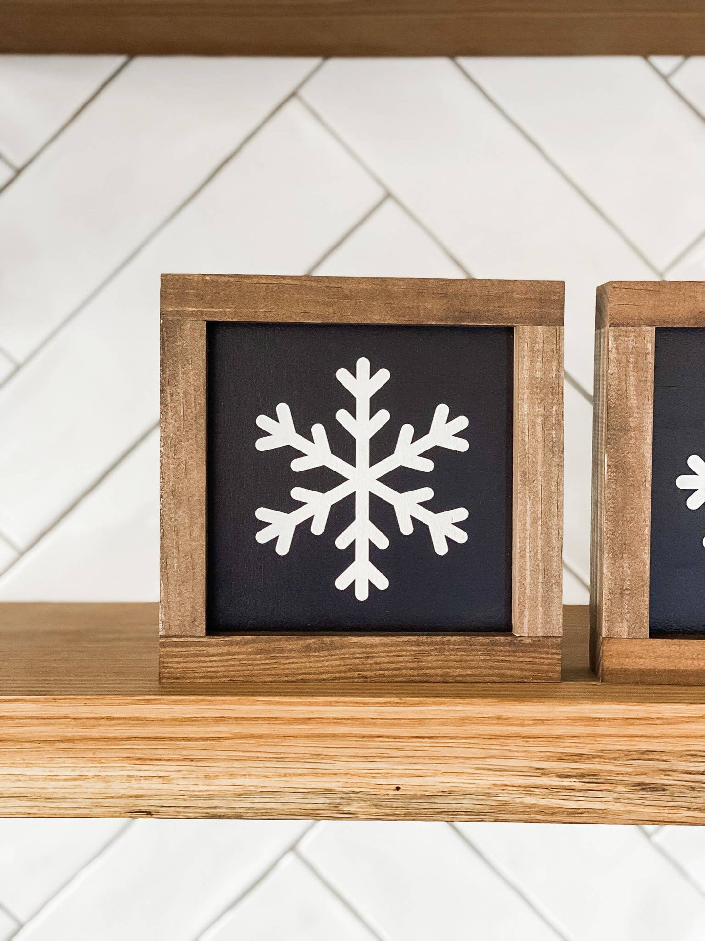 Snowflake | Winter Wood Sign