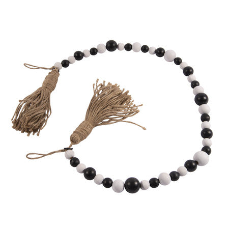 Black and White Wood Bead Garland by The Round Top Collection