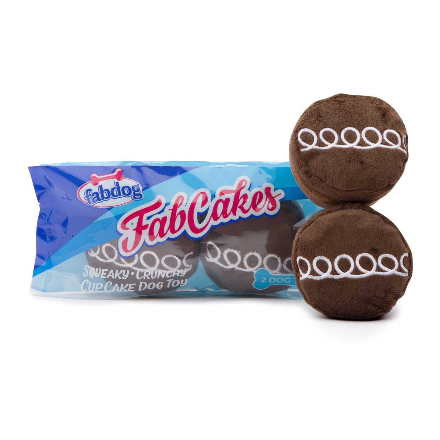 Chocolate FabCakes by fabdog Plush Dog Toy