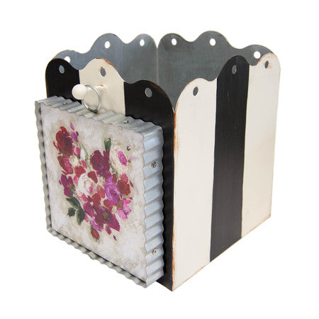 Black and White Planter Box by The Round Top Collection
