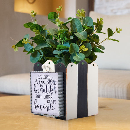 Black and White Planter Box by The Round Top Collection