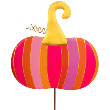 Bright Striped Pumpkin by The Round Top Collection