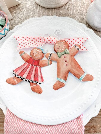 Gingerbread Girl & Boy Ornaments by The Round Top Collection