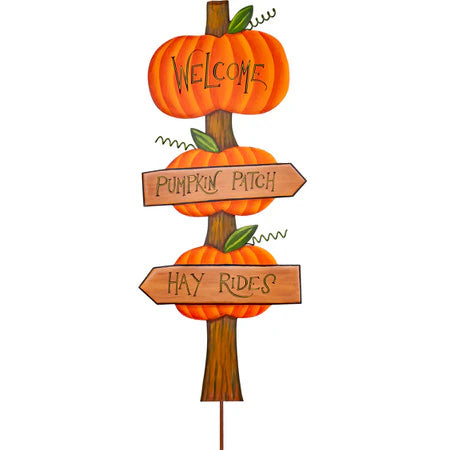 Welcome Pumpkin Directional Sign by The Round Top Collection