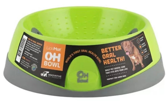 LickiMat OH Bowl for Dogs- Medium, Green