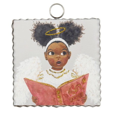 Mini Caroling Angel Print by The Round Top Collection