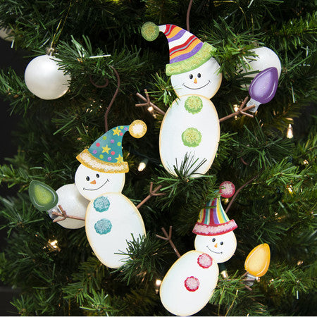 Merry and Bright Snowmen Ornament Set by The Round Top Collection