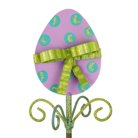 Ribbon Easter Egg Round Top Collection Finial